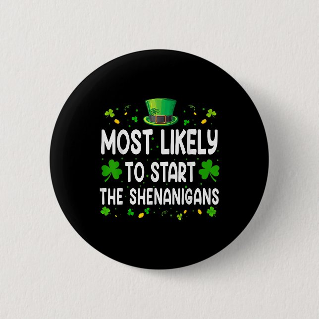 Zuhause für Shenanigans Trump Funny St Button (Vorderseite)