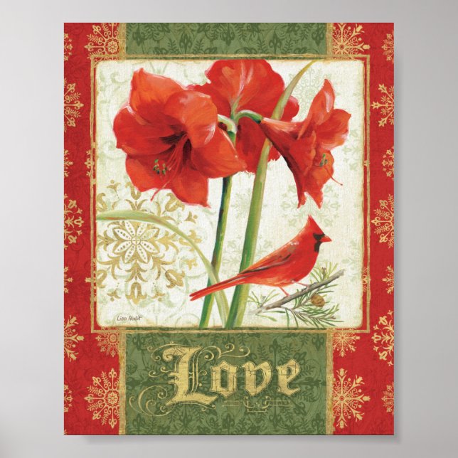 Zuhause für Weihnachten Amaryllis Liebe Poster (Vorne)