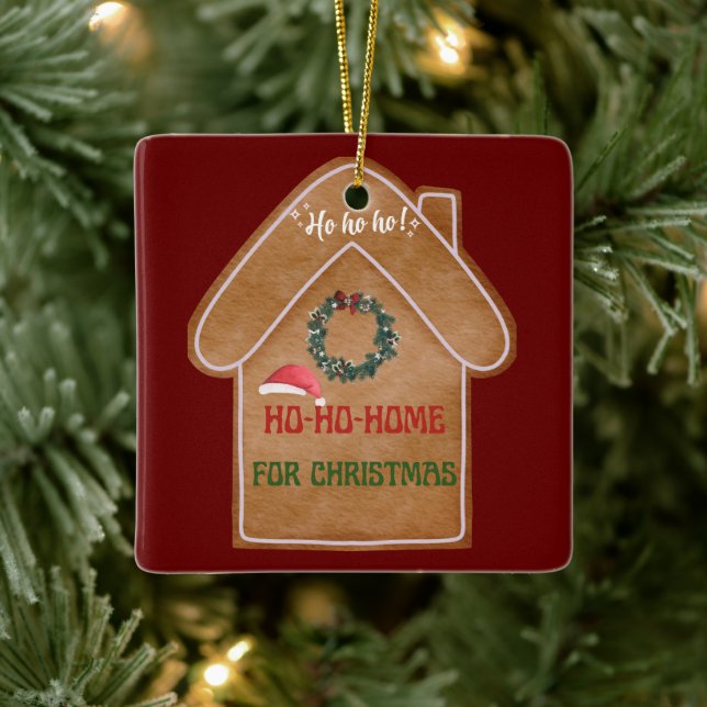 Zuhause für Weihnachtsfeiern Keramikornament (Baum)