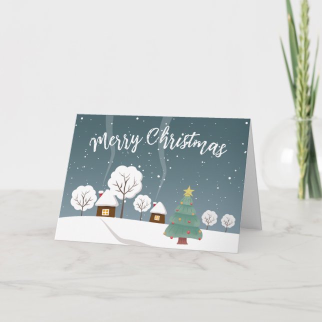 Zuhause für Weihnachtskarten Feiertagskarte (Vorderseite)