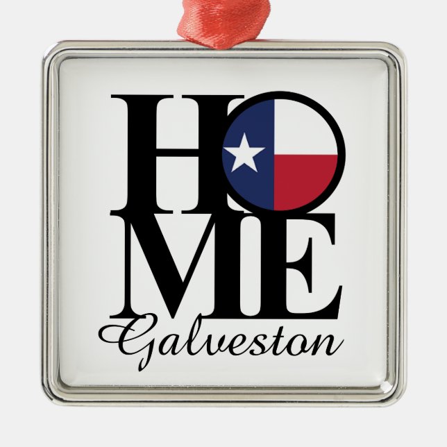 ZUHAUSE Galveston Weihnachtsdekoration Silbernes Ornament (Vorne)