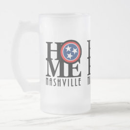ZUHAUSE GEBOREN LIEBE Nashville Mattglas Bierglas