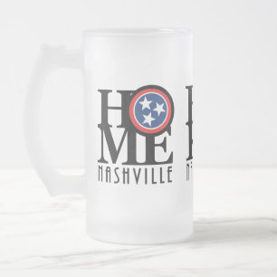 ZUHAUSE GEBOREN LIEBE Nashville Mattglas Bierglas