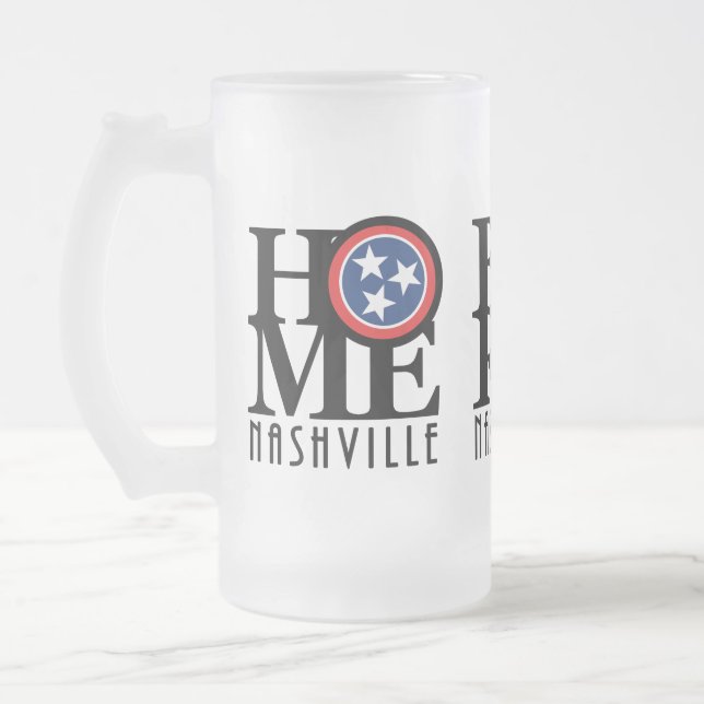 ZUHAUSE GEBOREN LIEBE Nashville Mattglas Bierglas (Links)