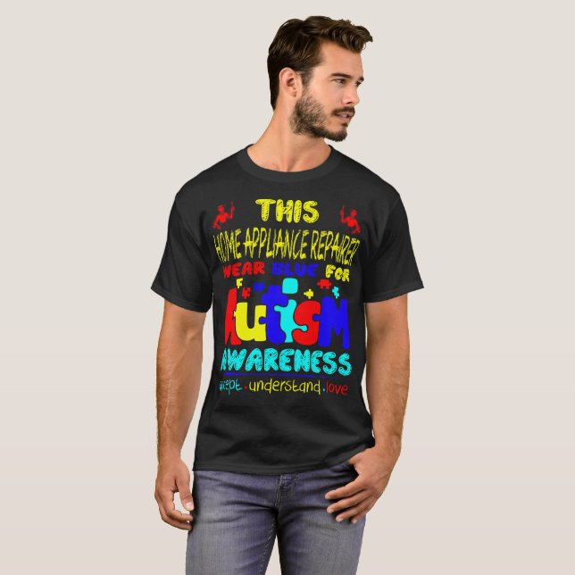 Zuhause-Gerätereparaturhauer-Blau für T-Shirt (Vorne ganz)