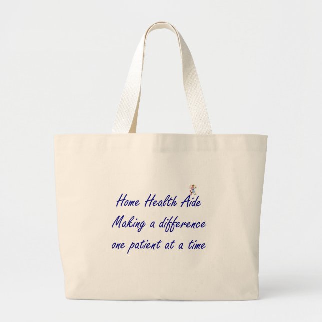 Zuhause-Gesundheits-Berater-Taschen-Tasche Jumbo Stoffbeutel (Vorne)