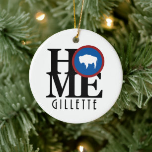 ZUHAUSE Gillette Wyoming Keramik Ornament