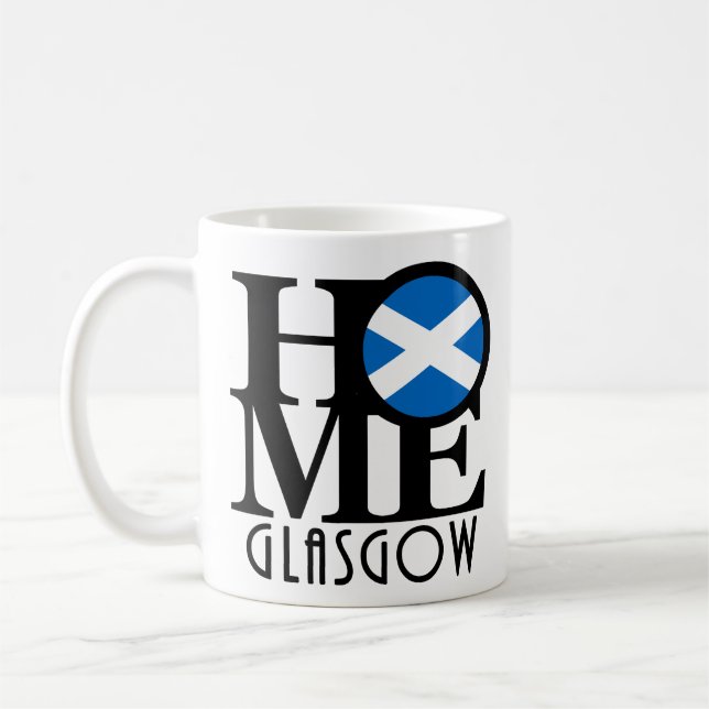 ZUHAUSE Glasgow Scotland 11oz Kaffeetasse (Links)