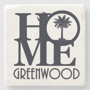 ZUHAUSE Greenwood South Carolina Stone Untersetzer