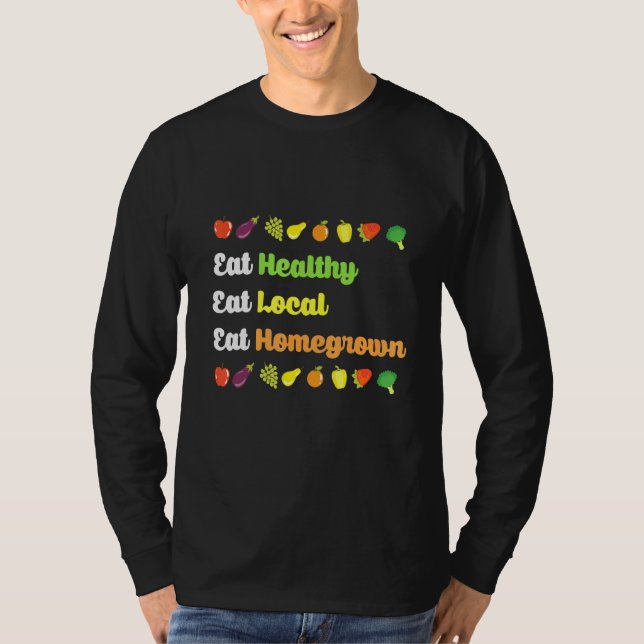 Zuhause Grown Bio Food Design für Gärtner vor Ort T-Shirt (Vorderseite)
