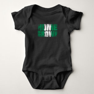 Zuhause Grown Nigerian, Flagge Nigerias Baby Strampler