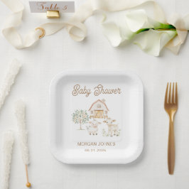 Zuhause Grown Süsse Babydusche Pappteller