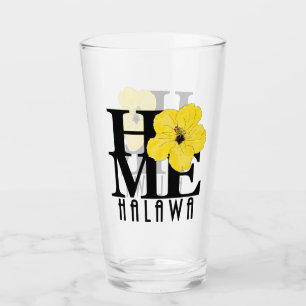 ZUHAUSE Halawa Hawaii Yellow Hibiskus Glas