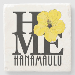 ZUHAUSE Hanamaulu Hawaii Yellow Steinuntersetzer