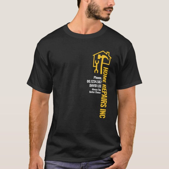 Zuhause Handyman Tools Strip T-Shirt (Vorderseite)
