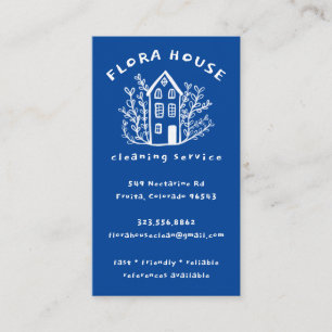 Zuhause Handzeichen für Reinigungsservice Visitenkarte