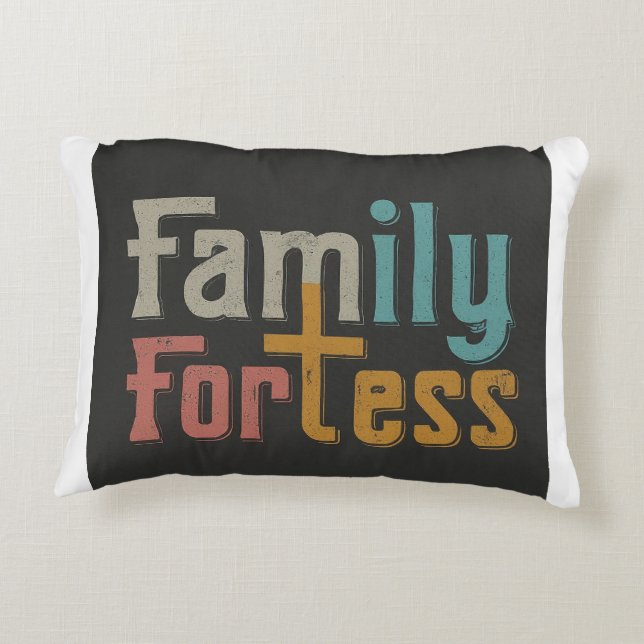 "Zuhause Haven: Familienfestung Accent Pillow Desi Dekokissen (Rückseite)