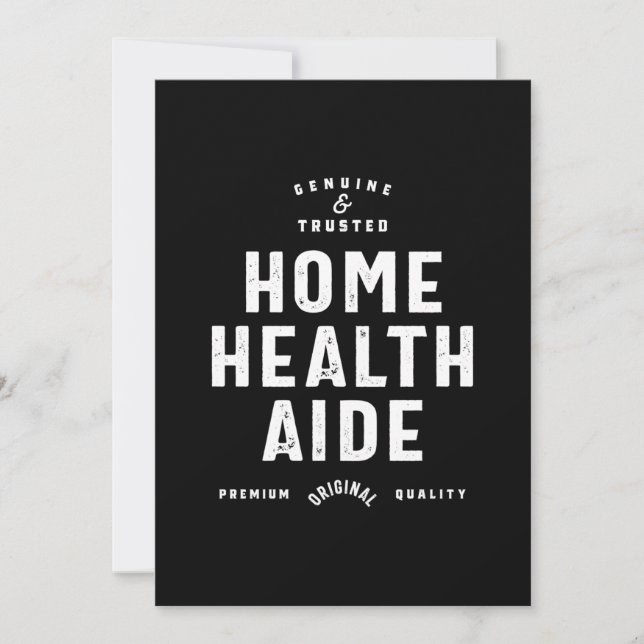 Zuhause Health Aide Job Title Gift Einladung (Vorderseite)