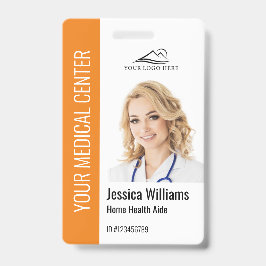 Zuhause Health Aide Medical Foto ID Orange Ausweis
