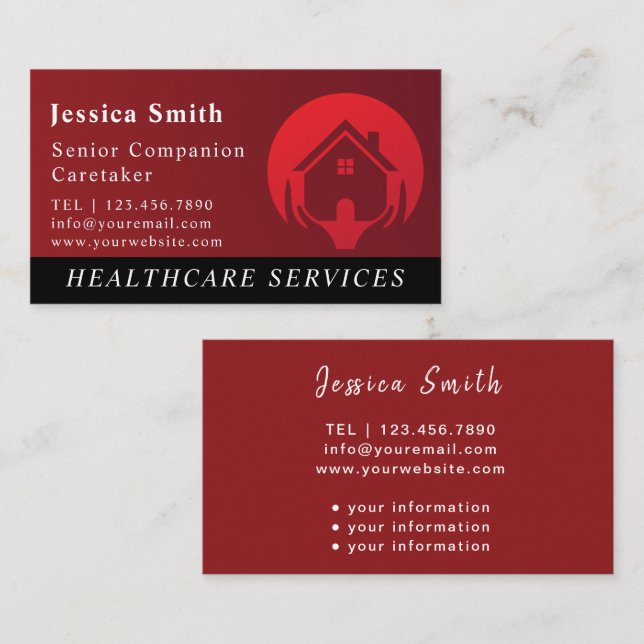 Zuhause Health Business Card Visitenkarte (Vorne/Hinten)