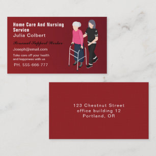 Zuhause Health Care Business Card Visitenkarte