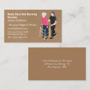 Zuhause Health Care Business Card Visitenkarte