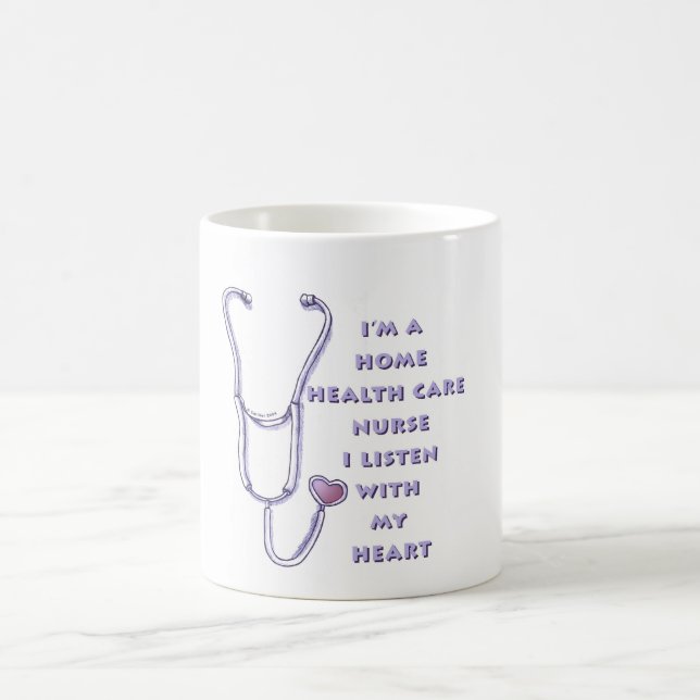 Zuhause Health Care Nurse Heart Kaffeetasse (Mittel)