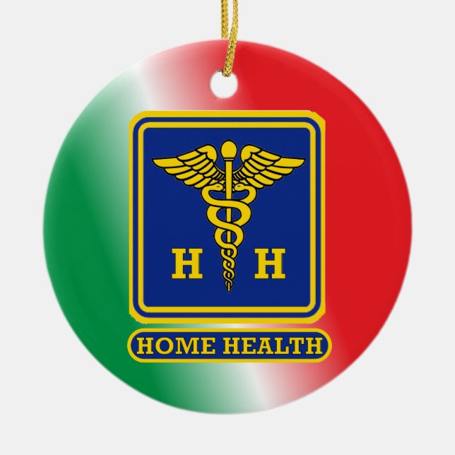 Zuhause Health Care Worker Shield Custom Keramik Ornament (Vorne)