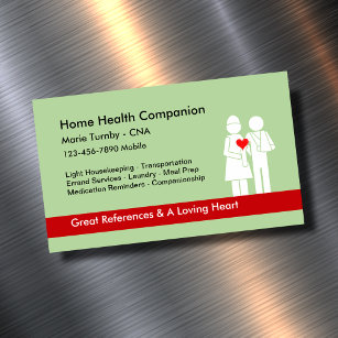 Zuhause Health Companion CNA Magnetische Visitenkarte