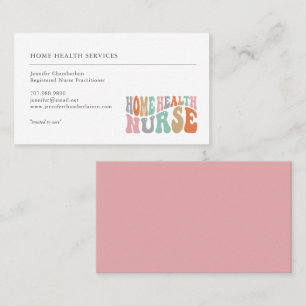 Zuhause Health Nurines Services Stethoscope Visitenkarte