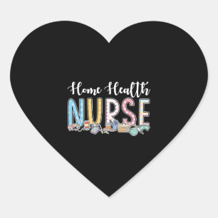 Zuhause Health Nurse Geschenkidee Herz-Aufkleber