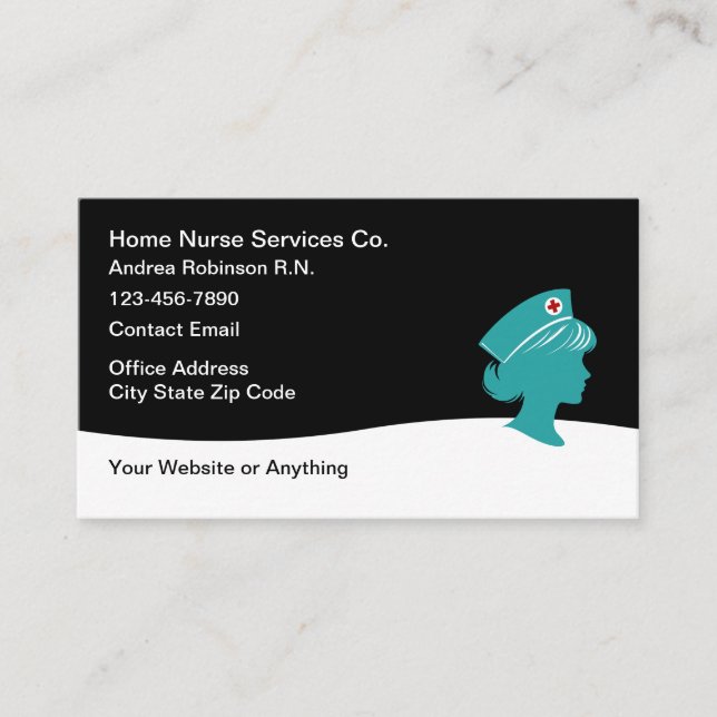 Zuhause Health Nurse Medical Services Visitenkarte (Vorderseite)