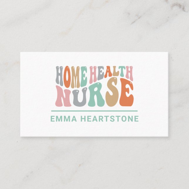 Zuhause Healthcare Nurse Appointment Card Terminkarte (Vorderseite)
