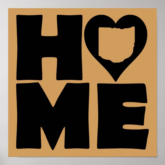 Zuhause Heart Staat Plakatzeichen Poster (Vorne)