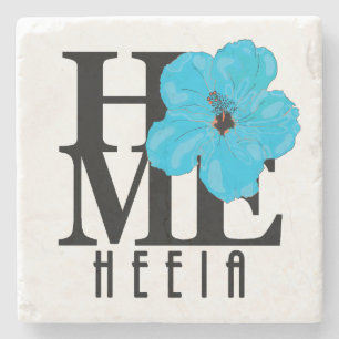 ZUHAUSE Heeia Hawaii Blue Hibiskus Steinuntersetzer