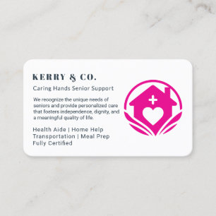 Zuhause Help Business Card - Beruflich & Kümmern Visitenkarte