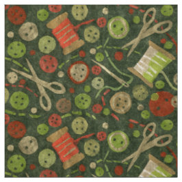 Zuhause Hobby Nähbedarf Collage Pattern Green Stoff