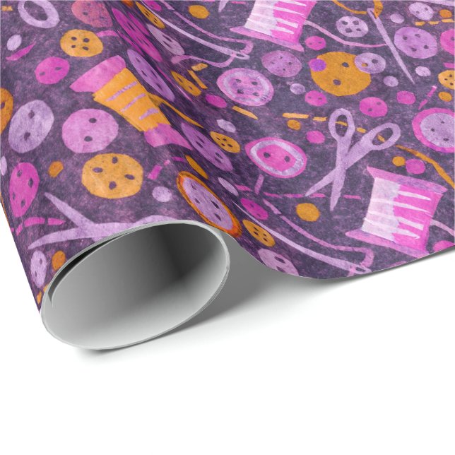 Zuhause Hobby Nähen DIY Paper Collage Muster Lila Geschenkpapier (Rolleneckpunkt)