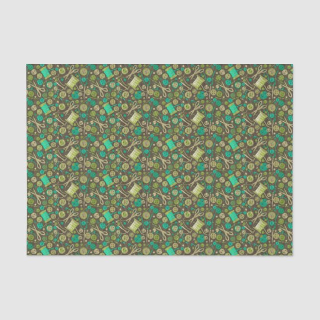 Zuhause Hobby Nähen DIY Paper Collage Pattern Grün Seidenpapier (Vorderseite)