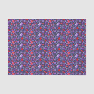 Zuhause Hobby Nähen Papier Collage Muster Blau