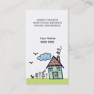 Zuhause House Finance Template Business Card Visitenkarte