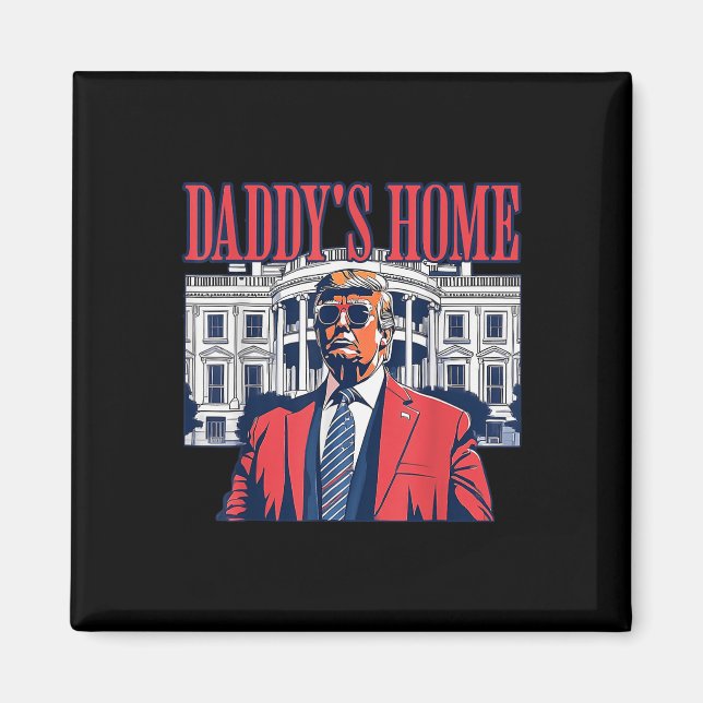 Zuhause I'm Voting Convicted Felon 2024 Trump Dadd Magnet (Vorne)