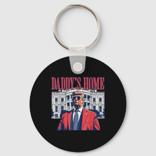 Zuhause I'm Voting Convicted Felon 2024 Trump Dadd Schlüsselanhänger