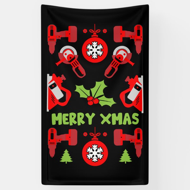 Zuhause Improvement Christmas Geschenke Banner (Vertikal)