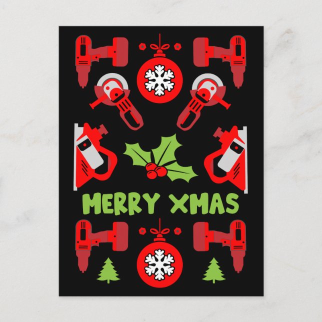 Zuhause Improvement Christmas Geschenke Feiertagspostkarte (Vorderseite)