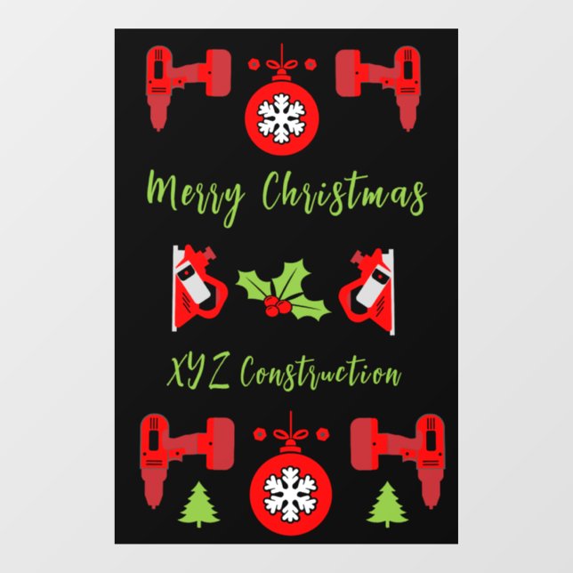 Zuhause Improvement Christmas Geschenke Fensteraufkleber (Blatt)