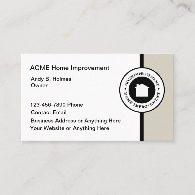 Zuhause Improvement Construction Business Cards Visitenkarte (Vorderseite)