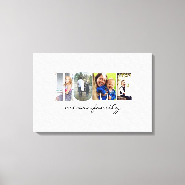 ZUHAUSE in Ihren Fotos Leinwanddruck (Vorderseite)