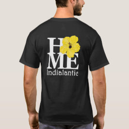 ZUHAUSE Indialantischer Gelber Hibiskus (Rückseite T-Shirt