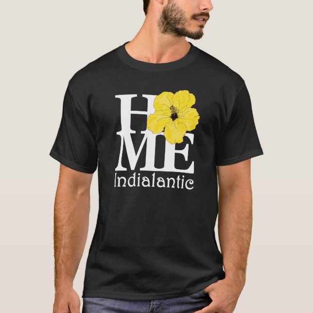 ZUHAUSE Indialantischer Gelber Hibiskus (Vordersei T-Shirt (Vorderseite)